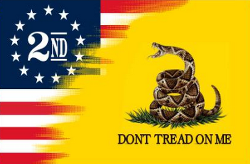 Betsy Ross 2nd Amendment Gadsden 3'X5' Flag Rough Tex® 100D