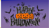 3'x5' Happy Halloween Purple Flag 100D ROUGH TEX ®