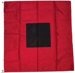 Hurricane Warning 3'X3' Flag ROUGH TEX® 100D