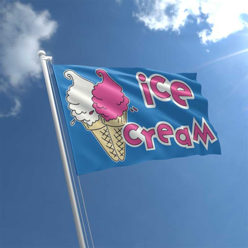 Ice Cream 3'X5' Flag Rough Tex® Polyester