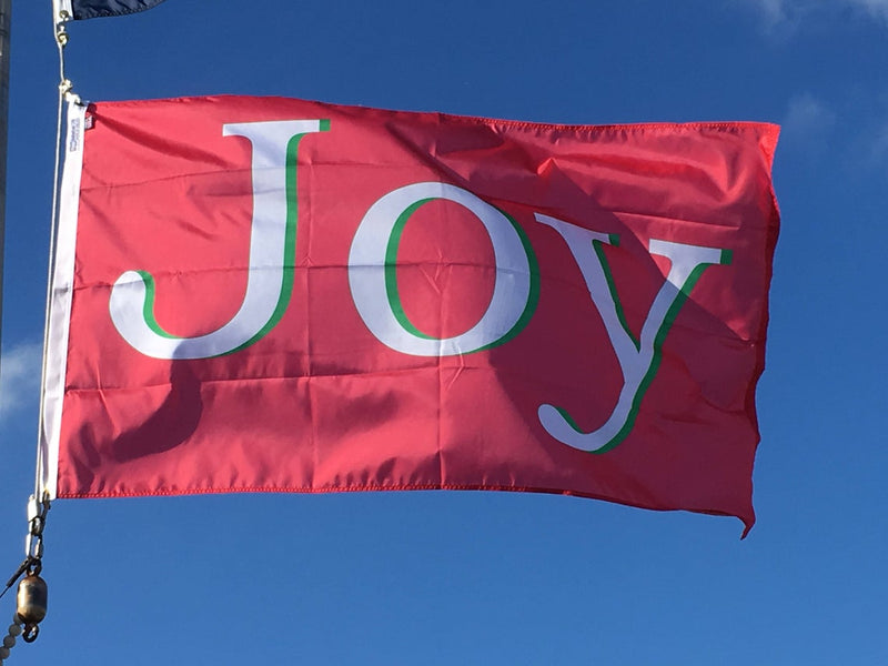 Merry Joy Red 3'X5' Flag Rough Tex® 68D Nylon