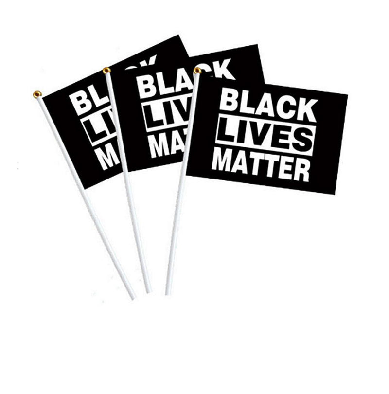 12 Black Lives Matter 12"X18" Stick Flags  - Rough Tex® 68D Nylon