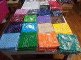 Assorted Bandana Paisley Head Wrap In Various Colors 100% Cotton 22"X22"