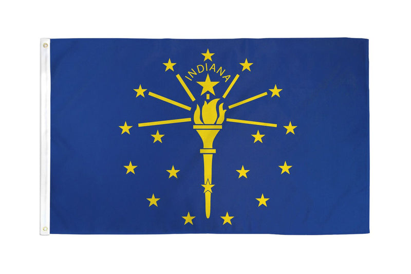 Indiana 3'X5' State Flag ROUGH TEX® 68D Nylon