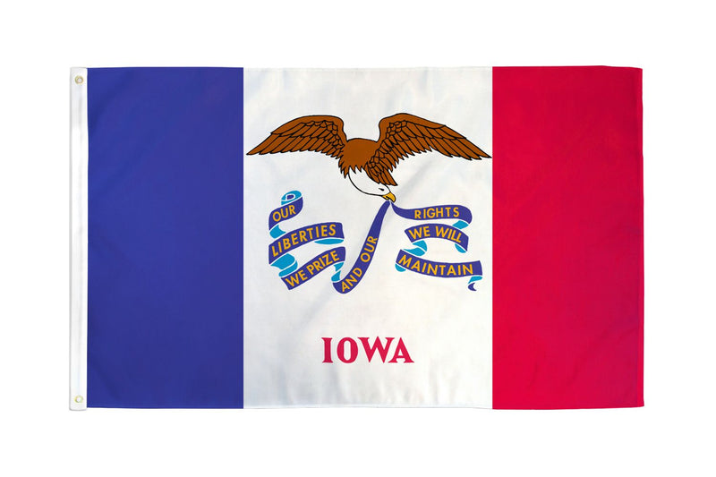 Iowa 12"x18" State Flag (With Grommets) ROUGH TEX® 68D Nylon