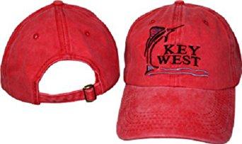 KEY WEST CAP RED WASHED FADED MARLIN