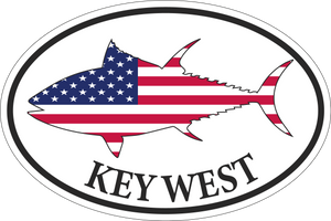 Key West Oval Bumper Sticker