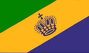 Mardi Gras Royal Crown 3'X5' Flag Rough Tex® 100D