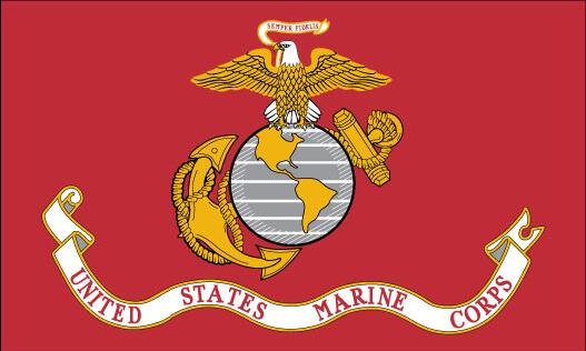 US Marine Corps Flag Deluxe Polar Fleece Blanket