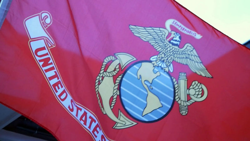 United States Marine Corps Embroidered Double Sided 3'X5' Flag Rough Tex® 150D