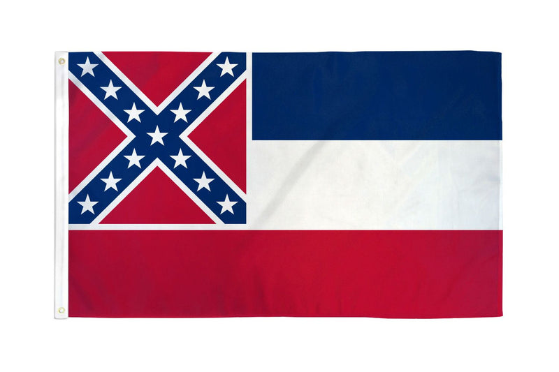 Mississippi 12"x18" State Flag (With Grommets) ROUGH TEX® 68D Nylon