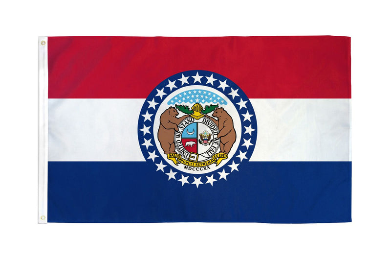 Missouri 12"x18" State Flag (With Grommets) ROUGH TEX® 68D Nylon