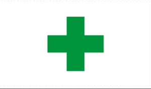 Marijuana Green Cross 3'X5' Flag Rough Tex® 68D Nylon