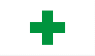 Marijuana Green Cross 3'X5' Flag Rough Tex® 68D Nylon