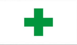 Marijuana Green Cross 3'X5' Flag Rough Tex® 100D