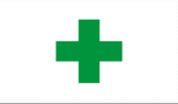 Marijuana Green Cross 3'X5' Flag Rough Tex® 100D