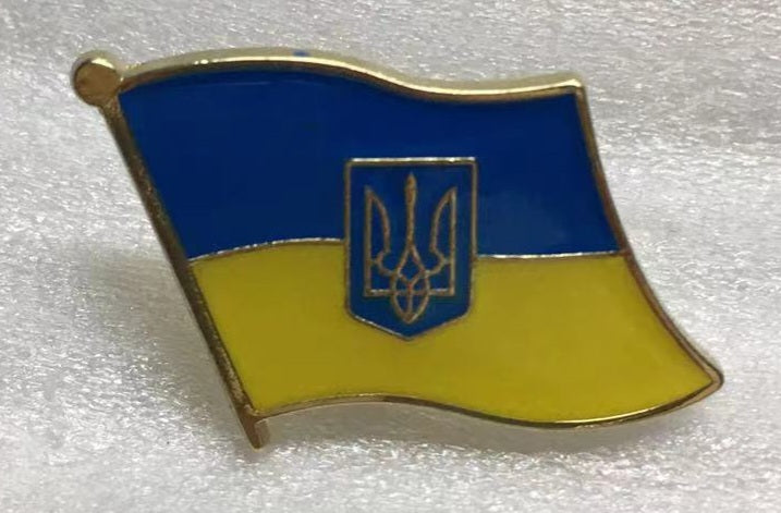 Ukraine Trident Lapel Pin Wavy