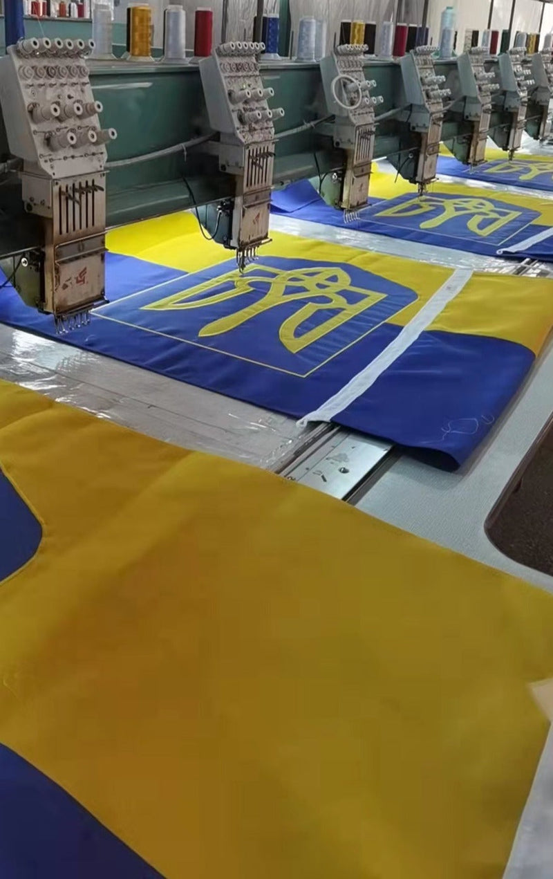 Ukraine Trident Government Flag Sewn Cotton Canvas Bunting 2x3 Feet