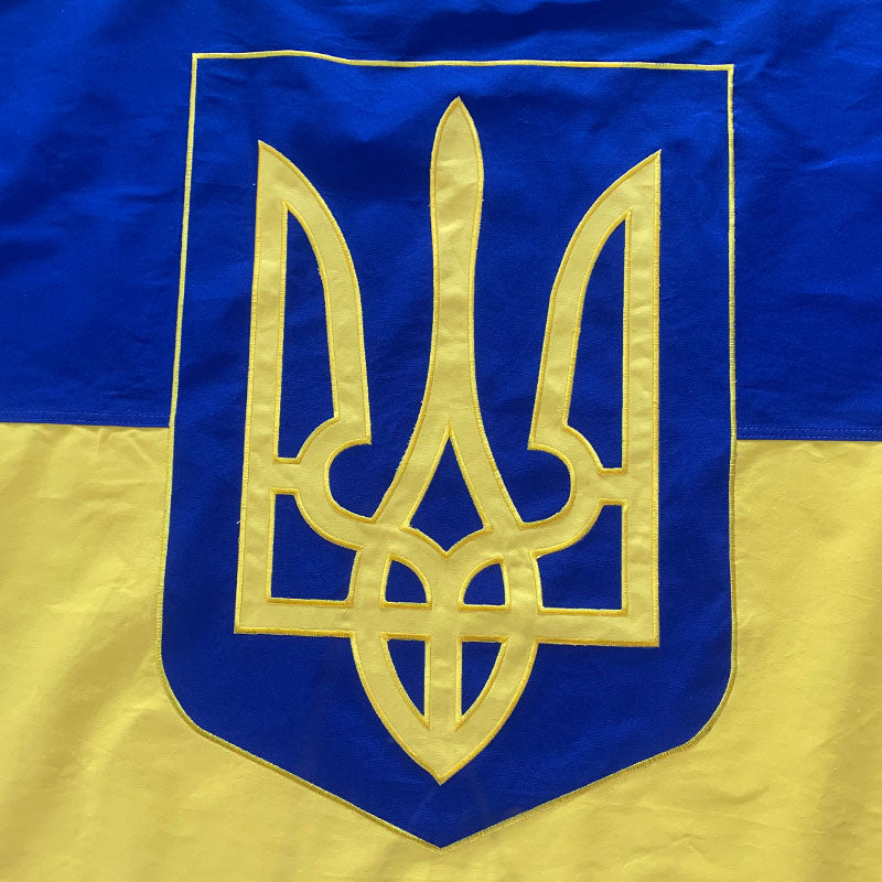 Ukraine Trident Government Flag Sewn Cotton Canvas Bunting 4x6 Feet