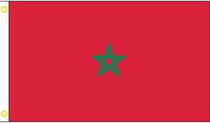 Morocco 3'X5' Flag Rough Tex® 68D Nylon