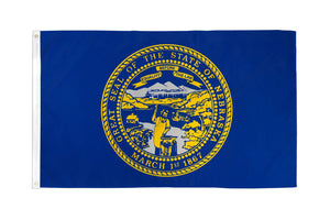 Nebraska 12"x18" State Flag (With Grommets) ROUGH TEX® 68D Nylon