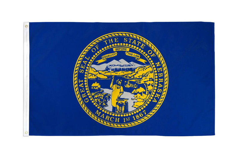 Nebraska 12"x18" State Flag (With Grommets) ROUGH TEX® 68D Nylon