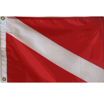 Diver Down Marine 3'X5' Flag ROUGH TEX® 100D