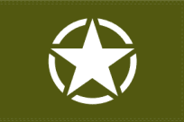 12 Army Olive Star 12''X18'' Stick Flags - Rough Tex ®100D
