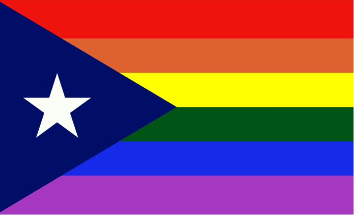 Puerto Rico Rainbow 3'X5' Flag Rough Tex ®68D Nylon