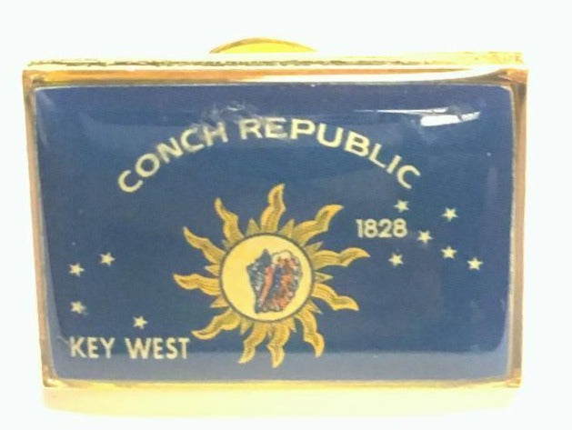 CONCH REPUBLIC KEY WEST FLAGS Cloisonne Lapel Pins