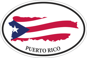 Puerto Rico Oval Bumper Sticker