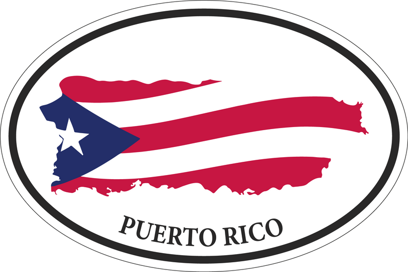 Puerto Rico Oval Bumper Sticker