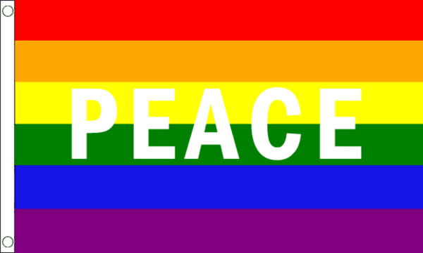 Rainbow Peace Pride 3'x5' 100D Flag Rough Tex ®