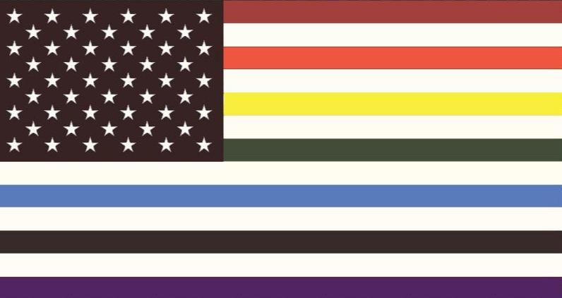 USA Candy Stripe Rainbow Flag Rough Tex ® Nylon 68D 3'x5' Flag