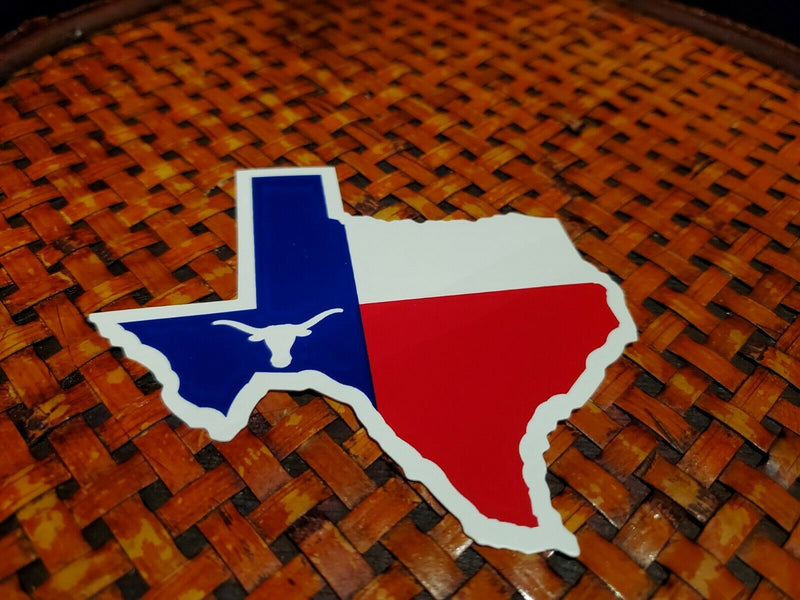 Texas Steer Map Bumper Sticker