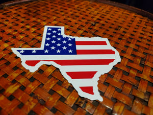 USA Texas Map Bumper Sticker