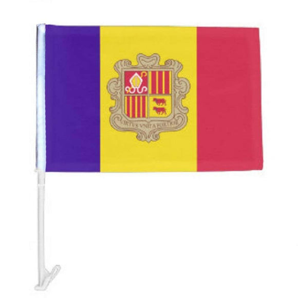 Andorra - 12''x18'' Car Flag Rough Tex® 68D