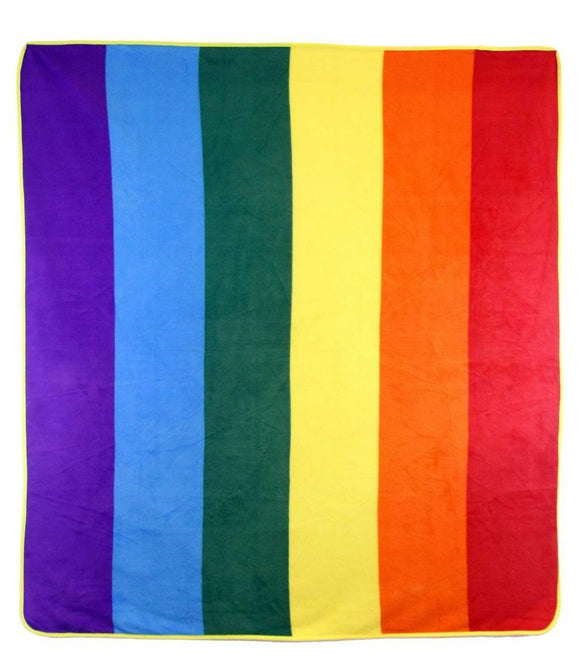 Rainbow Deluxe Polar Fleece Blanket