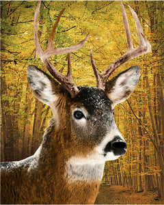 Deer Fall Forest Deluxe Polar Fleece Blanket