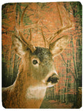 Deer Fall Forest Deluxe Polar Fleece Blanket