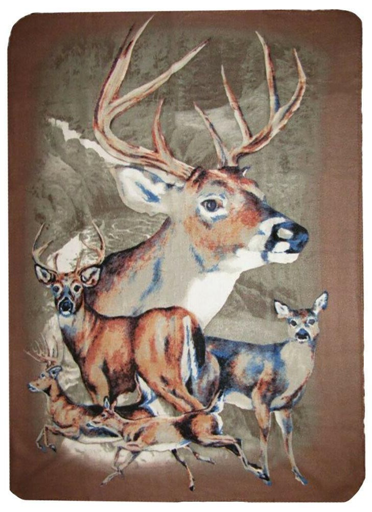 Deer Herd Deluxe Polar Fleece Blanket