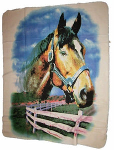 Horse Head Deluxe Polar Fleece Blanket