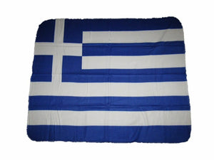 Flag Of Greece Deluxe Polar Fleece Blanket