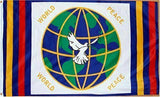 World Peace With Dove Over Globe Of Earth 3'X5' Flag Rough Tex® 100D