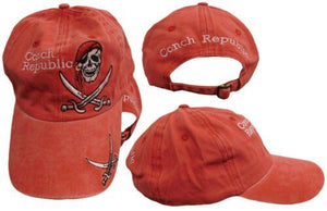 Conch Republic Pirate Crossed Swords On Brim Faded Red - Cap