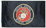 USMC US Marine Corps Black Double Sided 3'X5' Flag Rough Tex® 100D