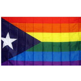 Puerto Rico Rainbow 3'X5' Flag Rough Tex ®68D Nylon