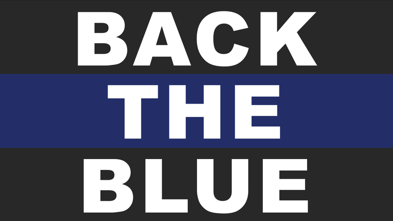 Back The Blue 3'X5' Flag Rough Tex® 100D
