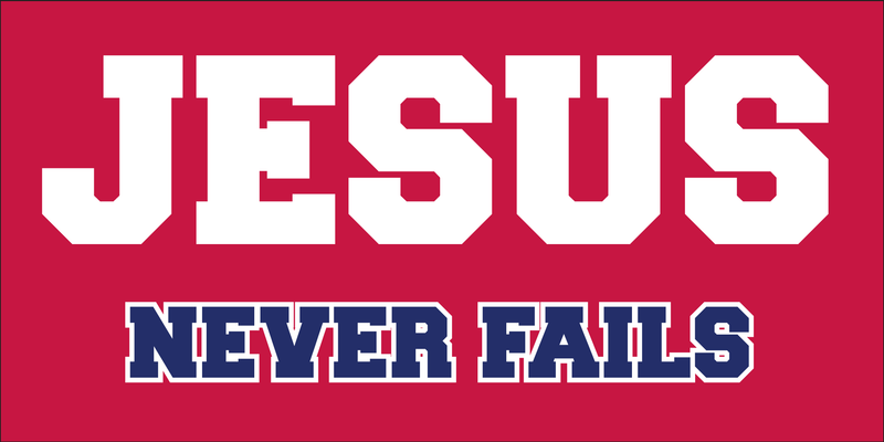 Jesus Never Fails - Bumper Sticker