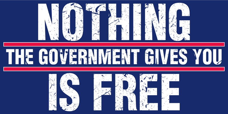Nothing The Government Gives You Is Free Bumper Sticker